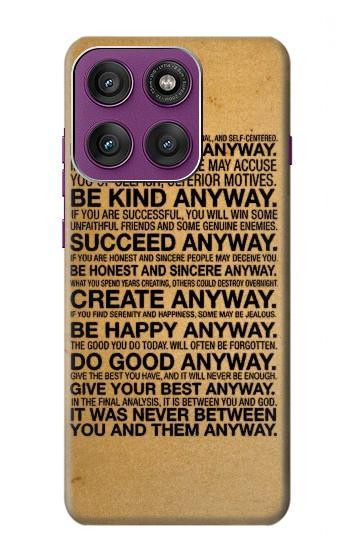 S2513 Mother Teresa Anyway Quotes Hülle Schutzhülle Taschen für Motorola Edge 60 Pro