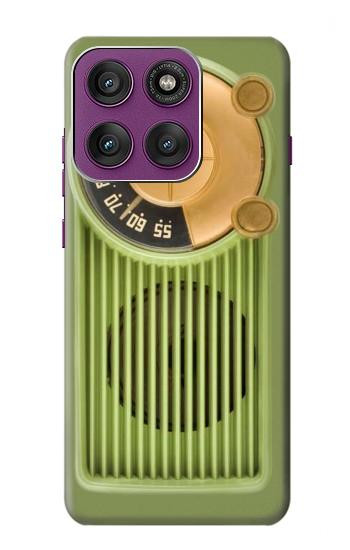 S2656 Vintage Bakelite Radio Green Hülle Schutzhülle Taschen für Motorola Edge 60 Pro