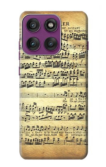 S2667 The Fowler Mozart Music Sheet Hülle Schutzhülle Taschen für Motorola Edge 60 Pro