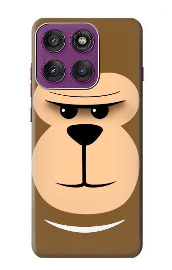 S2721 Cute Grumpy Monkey Cartoon Hülle Schutzhülle Taschen für Motorola Edge 60 Pro