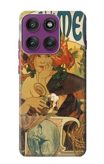 S2740 Alphonse Mucha Bieres De La Muse Hülle Schutzhülle Taschen für Motorola Edge 60 Pro