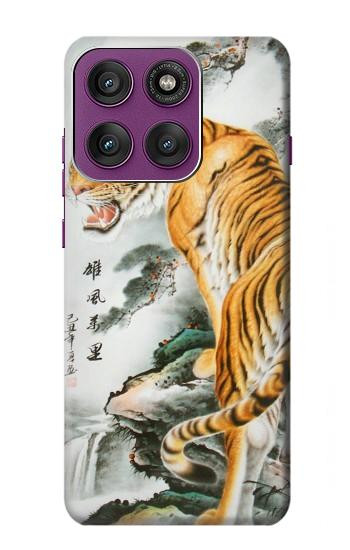 S2750 Oriental Chinese Tiger Painting Hülle Schutzhülle Taschen für Motorola Edge 60 Pro