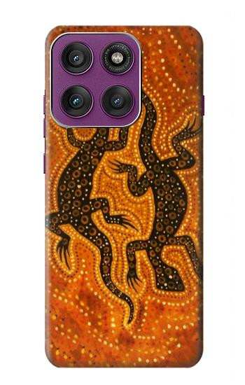 S2901 Lizard Aboriginal Art Hülle Schutzhülle Taschen für Motorola Edge 60 Pro