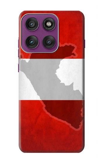 S3018 Peru Flag Hülle Schutzhülle Taschen für Motorola Edge 60 Pro