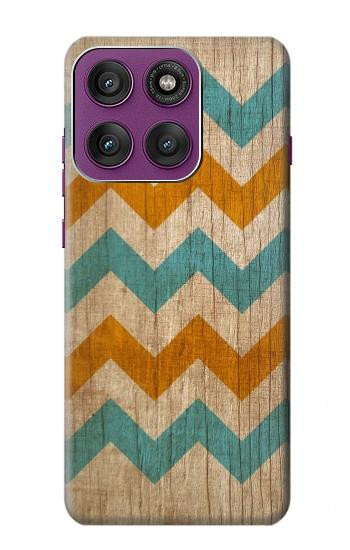 S3033 Vintage Wood Chevron Graphic Printed Hülle Schutzhülle Taschen für Motorola Edge 60 Pro