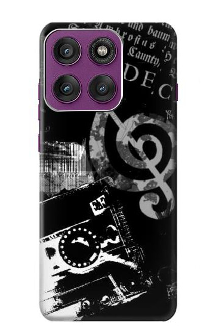 S3197 Music Cassette Note Hülle Schutzhülle Taschen für Motorola Edge 60 Pro