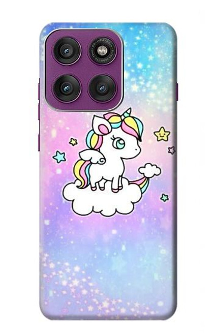 S3256 Cute Unicorn Cartoon Hülle Schutzhülle Taschen für Motorola Edge 60 Pro