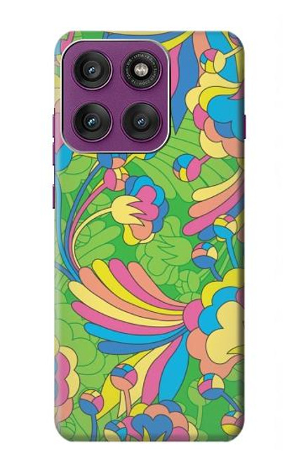 S3273 Flower Line Art Pattern Hülle Schutzhülle Taschen für Motorola Edge 60 Pro