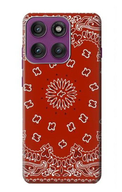 S3355 Bandana Red Pattern Hülle Schutzhülle Taschen für Motorola Edge 60 Pro