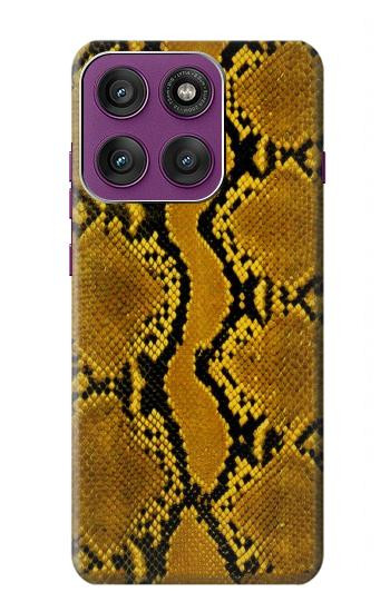 S3365 Yellow Python Skin Graphic Print Hülle Schutzhülle Taschen für Motorola Edge 60 Pro