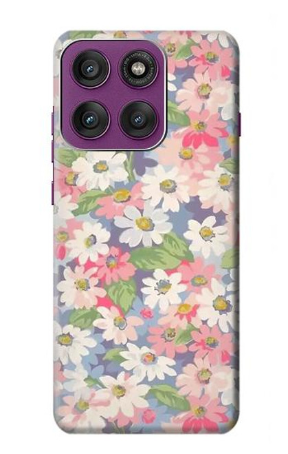 S3688 Floral Flower Art Pattern Hülle Schutzhülle Taschen für Motorola Edge 60 Pro