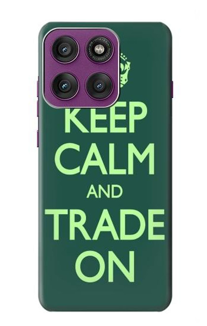 S3862 Keep Calm and Trade On Hülle Schutzhülle Taschen für Motorola Edge 60 Pro