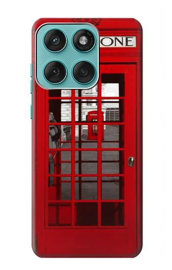 S0058 British Red Telephone Box Hülle Schutzhülle Taschen für Motorola Edge 60 Fusion