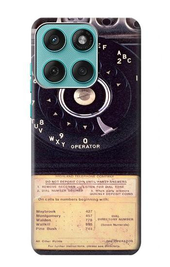 S0086 Payphone Vintage Hülle Schutzhülle Taschen für Motorola Edge 60 Fusion