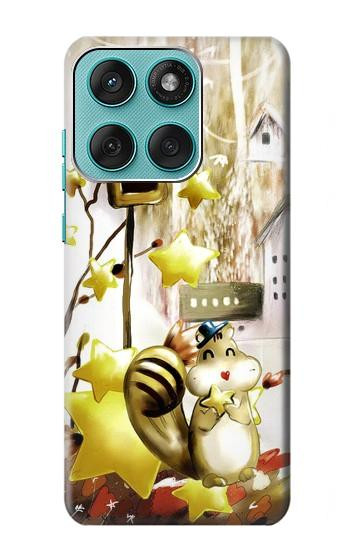 S0109 Cute Squirrel Cartoon Hülle Schutzhülle Taschen für Motorola Edge 60 Fusion