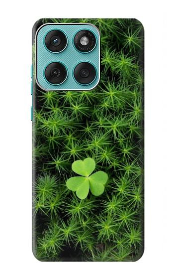 S0358 Clover Lucky Leaf Hülle Schutzhülle Taschen für Motorola Edge 60 Fusion