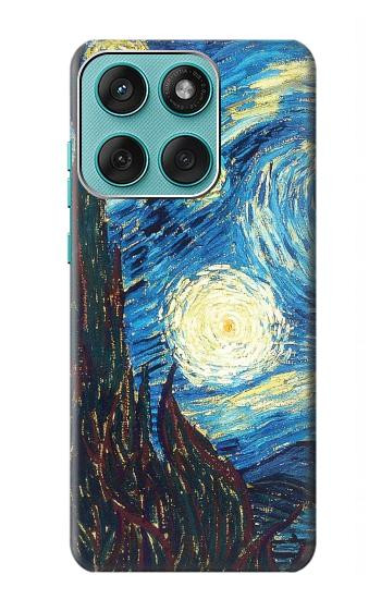 S0582 Van Gogh Starry Nights Hülle Schutzhülle Taschen für Motorola Edge 60 Fusion