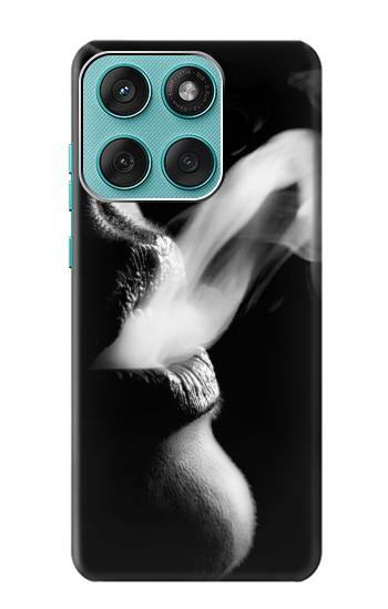 S0917 Sexy Lip Girl Smoking Hülle Schutzhülle Taschen für Motorola Edge 60 Fusion