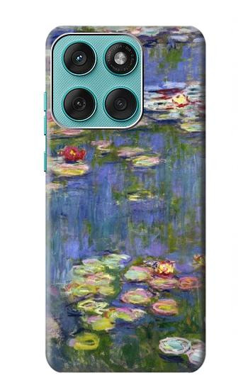 S0997 Claude Monet Water Lilies Hülle Schutzhülle Taschen für Motorola Edge 60 Fusion