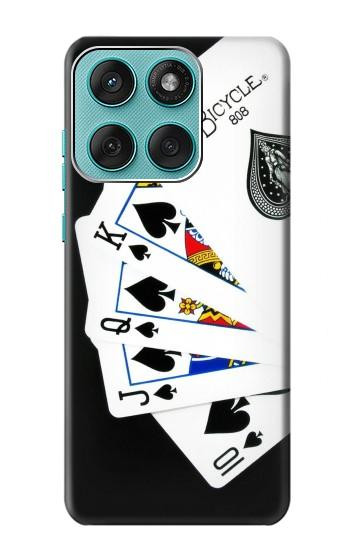 S1078 Poker Royal Straight Flush Hülle Schutzhülle Taschen für Motorola Edge 60 Fusion