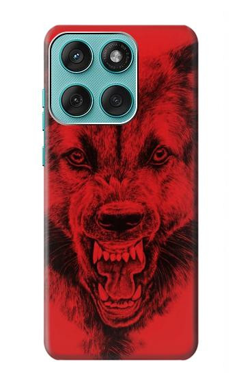 S1090 Red Wolf Hülle Schutzhülle Taschen für Motorola Edge 60 Fusion