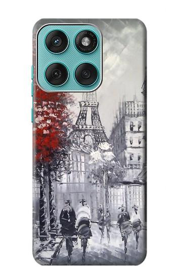 S1295 Eiffel Painting of Paris Hülle Schutzhülle Taschen für Motorola Edge 60 Fusion