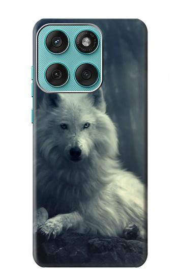 S1516 White Wolf Hülle Schutzhülle Taschen für Motorola Edge 60 Fusion