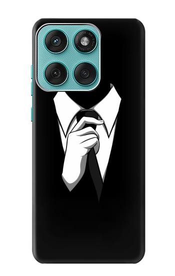 S1591 Anonymous Man in Black Suit Hülle Schutzhülle Taschen für Motorola Edge 60 Fusion