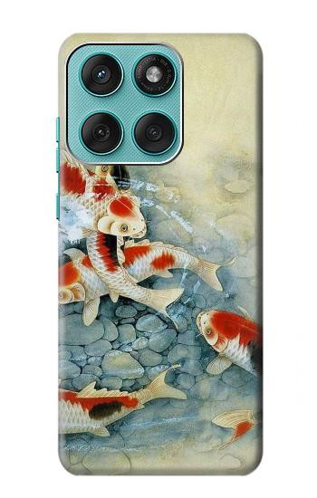 S1654 Koi Carp Fish Art Painting Hülle Schutzhülle Taschen für Motorola Edge 60 Fusion