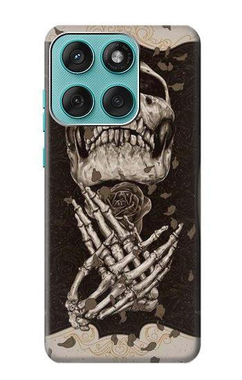 S1676 Skull Rose Hülle Schutzhülle Taschen für Motorola Edge 60 Fusion