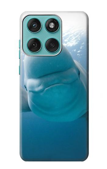 S1801 Beluga Whale Smile Whale Hülle Schutzhülle Taschen für Motorola Edge 60 Fusion