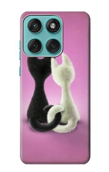 S1832 Love Cat Hülle Schutzhülle Taschen für Motorola Edge 60 Fusion