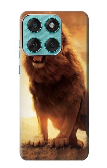 S1957 Lion Aslan Hülle Schutzhülle Taschen für Motorola Edge 60 Fusion