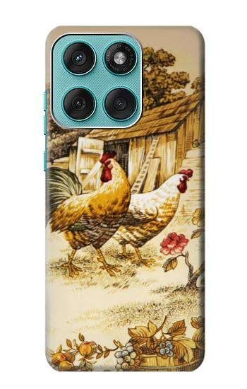 S2181 French Country Chicken Hülle Schutzhülle Taschen für Motorola Edge 60 Fusion