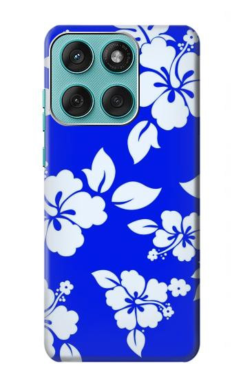 S2244 Hawaiian Hibiscus Blue Pattern Hülle Schutzhülle Taschen für Motorola Edge 60 Fusion