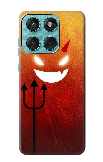 S2454 Red Cute Little Devil Cartoon Hülle Schutzhülle Taschen für Motorola Edge 60 Fusion