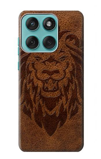 S2529 Leo Zodiac Tattoo Brown Graphic Print Hülle Schutzhülle Taschen für Motorola Edge 60 Fusion