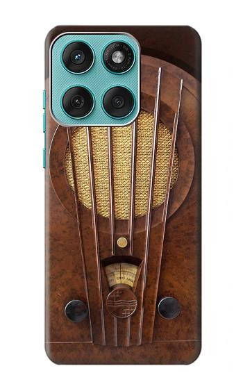 S2655 Vintage Bakelite Deco Radio Hülle Schutzhülle Taschen für Motorola Edge 60 Fusion