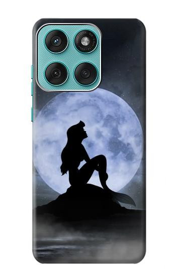S2668 Mermaid Silhouette Moon Night Hülle Schutzhülle Taschen für Motorola Edge 60 Fusion