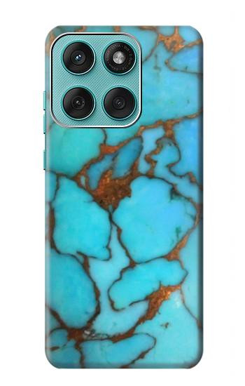 S2685 Aqua Turquoise Gemstone Graphic Printed Hülle Schutzhülle Taschen für Motorola Edge 60 Fusion