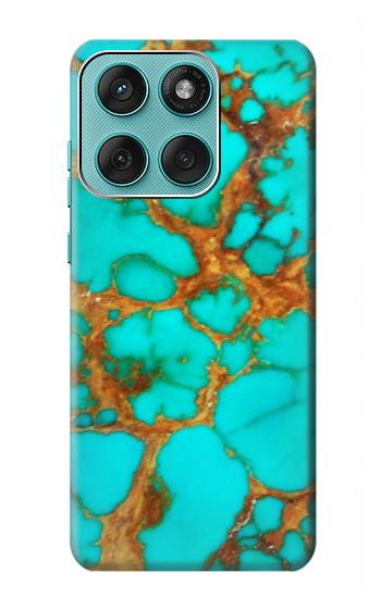 S2688 Aqua Copper Turquoise Gemstone Graphic Hülle Schutzhülle Taschen für Motorola Edge 60 Fusion