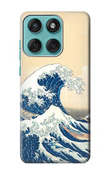 S2790 Hokusai Under The Wave off Kanagawa Hülle Schutzhülle Taschen für Motorola Edge 60 Fusion