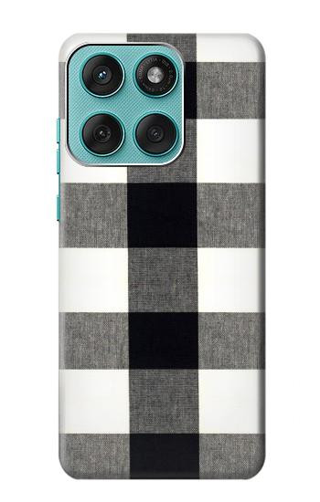 S2842 Black and White Buffalo Check Pattern Hülle Schutzhülle Taschen für Motorola Edge 60 Fusion
