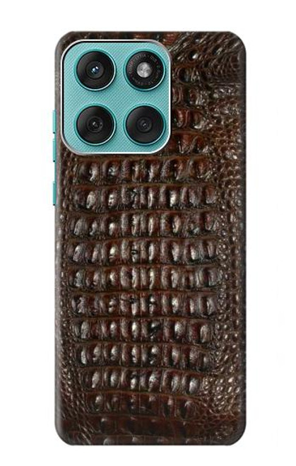 S2850 Brown Skin Alligator Graphic Printed Hülle Schutzhülle Taschen für Motorola Edge 60 Fusion