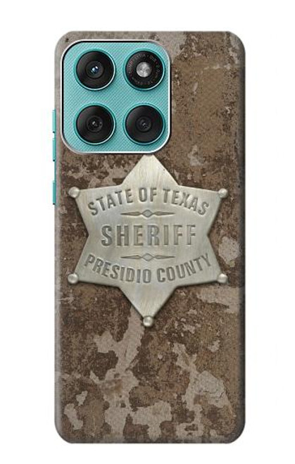S2868 Texas Presidio County Sheriff Badge Hülle Schutzhülle Taschen für Motorola Edge 60 Fusion