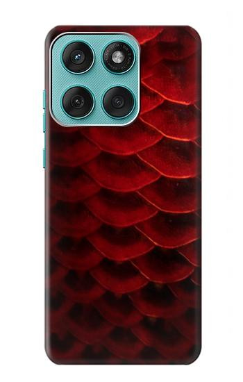 S2879 Red Arowana Fish Scale Hülle Schutzhülle Taschen für Motorola Edge 60 Fusion