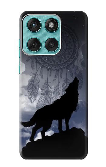 S3011 Dream Catcher Wolf Howling Hülle Schutzhülle Taschen für Motorola Edge 60 Fusion