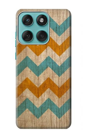 S3033 Vintage Wood Chevron Graphic Printed Hülle Schutzhülle Taschen für Motorola Edge 60 Fusion