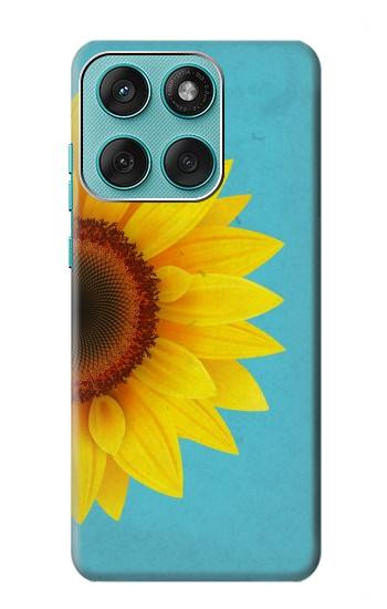 S3039 Vintage Sunflower Blue Hülle Schutzhülle Taschen für Motorola Edge 60 Fusion