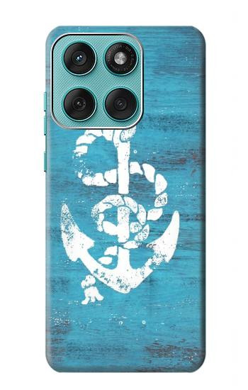 S3053 Marine Anchor Blue Hülle Schutzhülle Taschen für Motorola Edge 60 Fusion